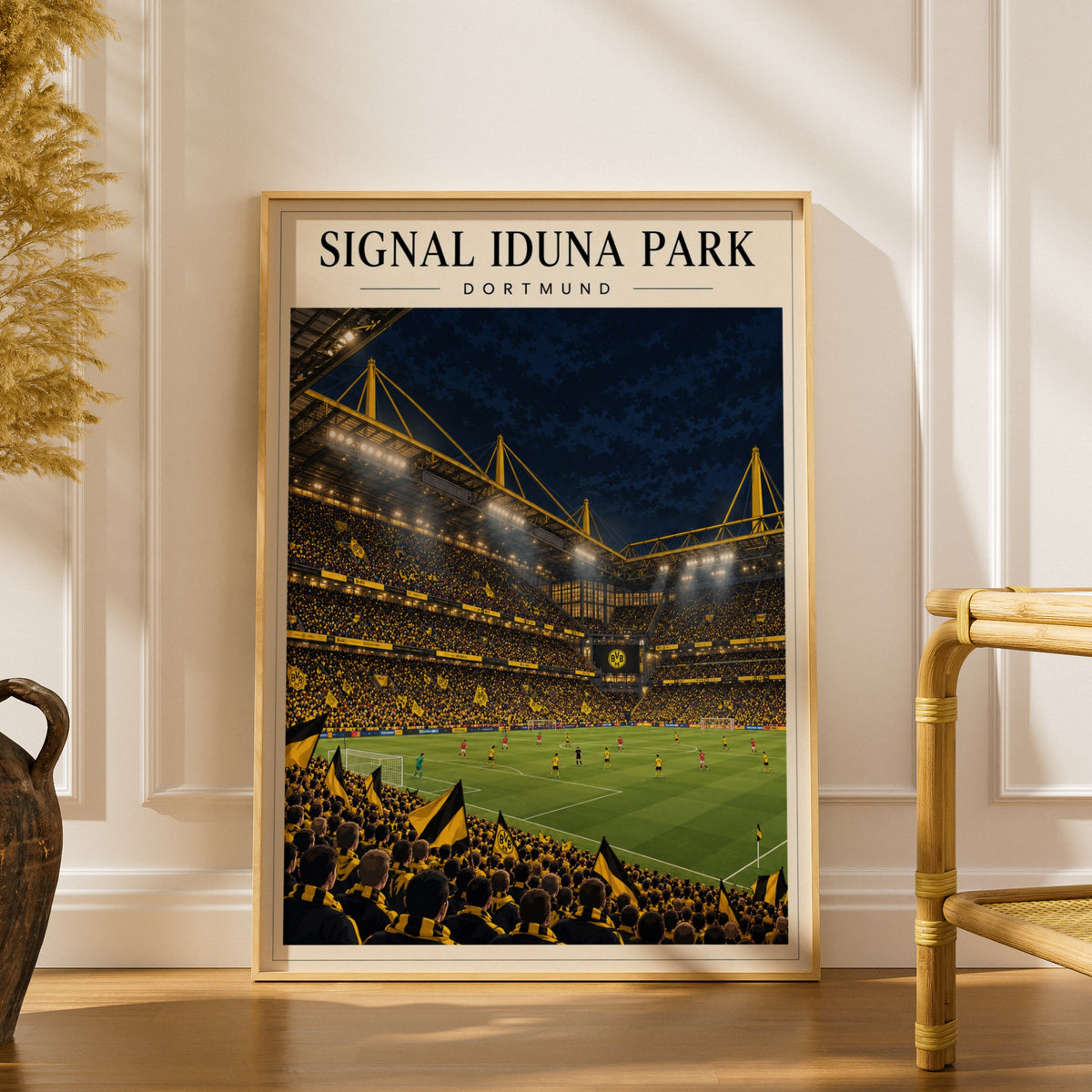 Signal Iduna Park Dortmund Stadium Print — framed room mockup 1