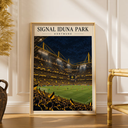 Signal Iduna Park Dortmund Stadium Print — framed room mockup 1