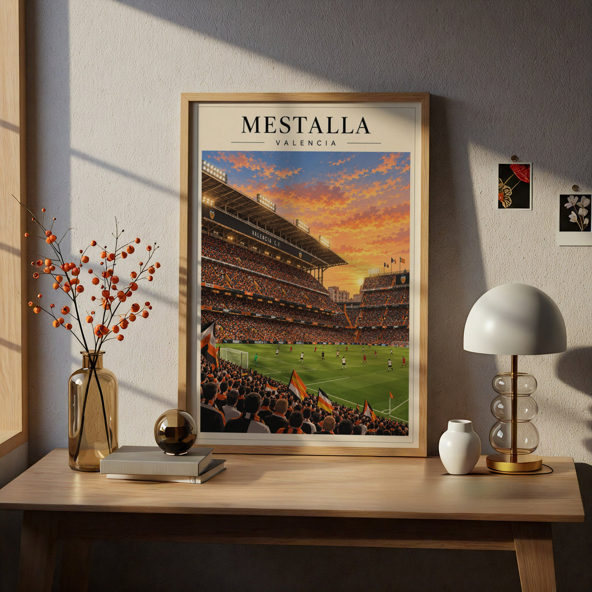 Mestalla Valencia Stadium Art Print — framed room mockup 5