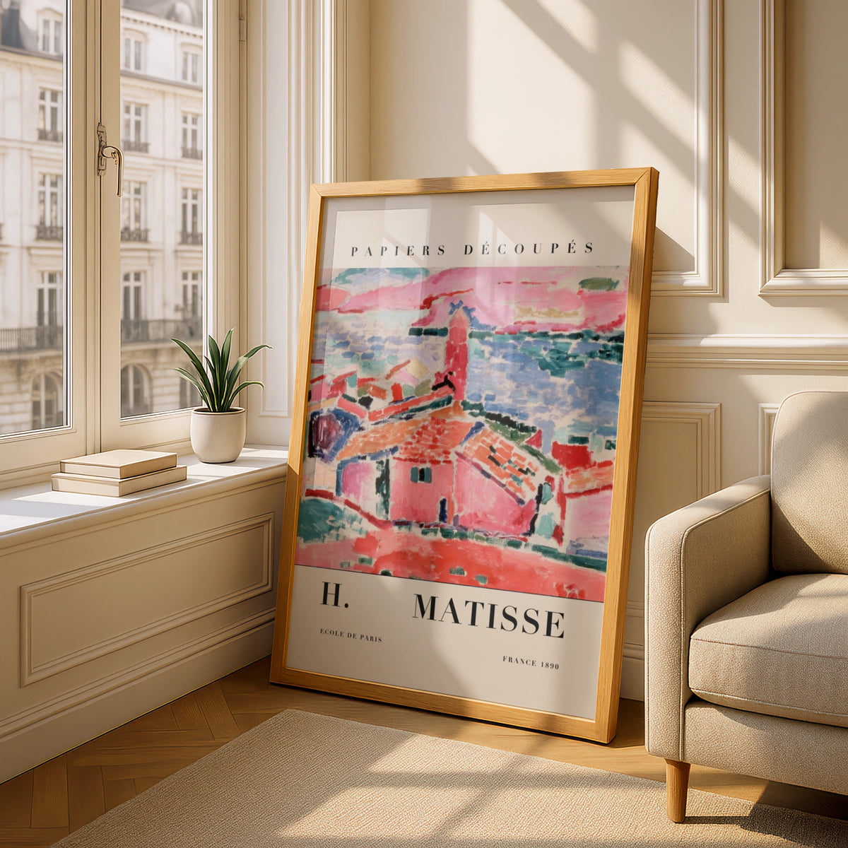 Colourful Fauvist Village Wall Art Print, Vintage Modernist Gallery Poster – product image 4