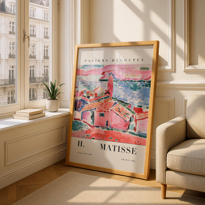 Colourful Fauvist Village Wall Art Print, Vintage Modernist Gallery Poster – product image 4