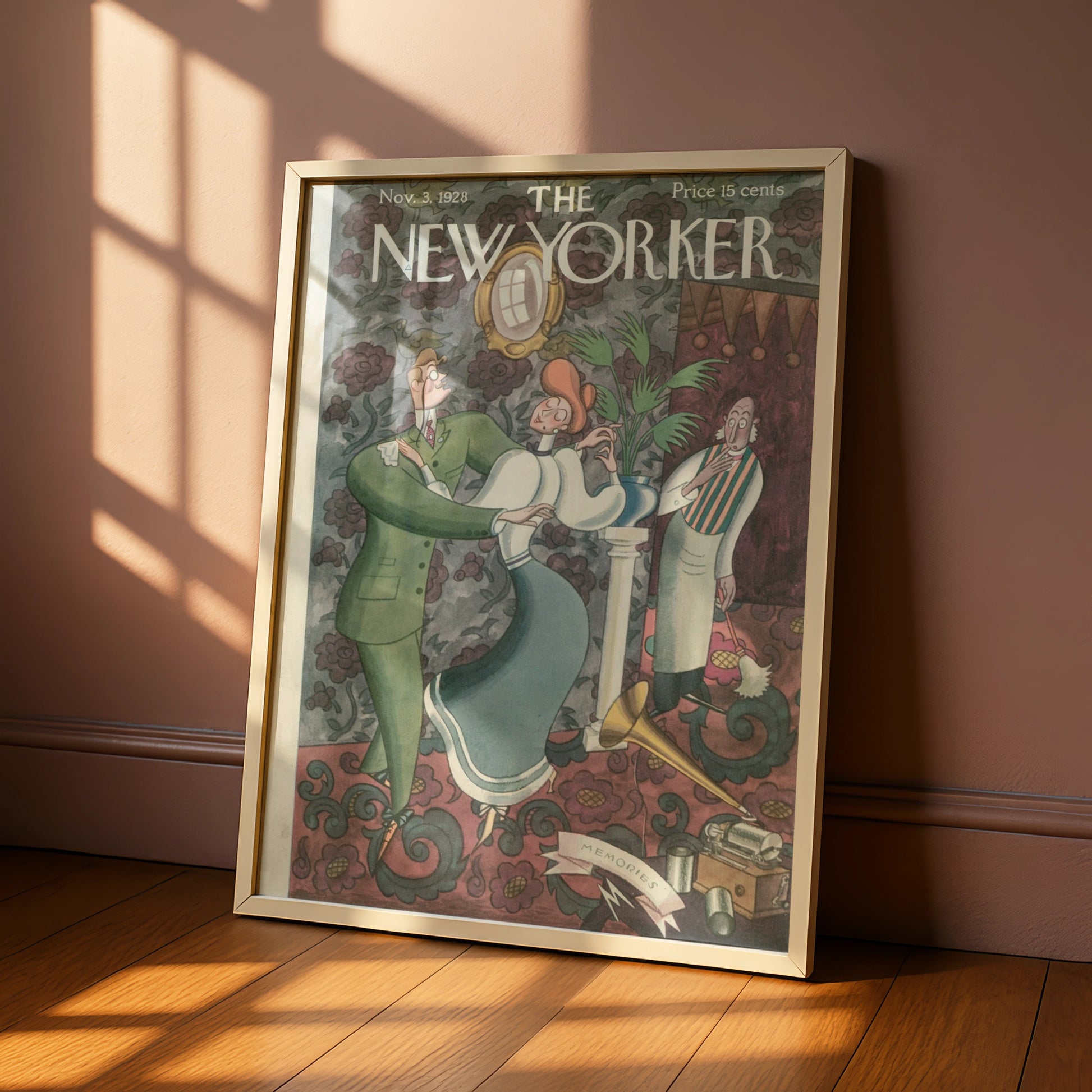 The New Yorker November 1928 Vintage Cover Poster, Retro Couple Dancing Wall Art