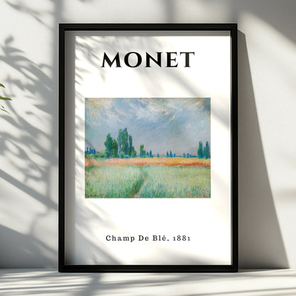 Monet Champ De Ble 1881 Wall Art Print | Impressionist Landscape Poster, Living Room – product image 6