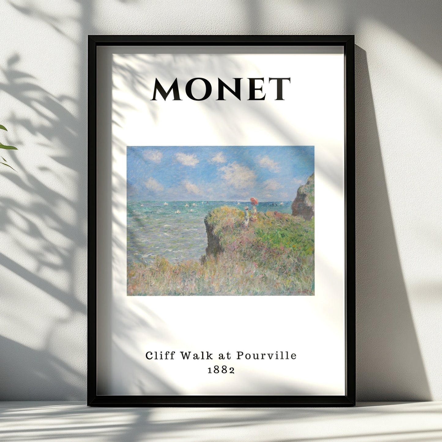 Monet Cliff Walk at Pourville Wall Art Print | Impressionist Coastal Poster, Living Room – product image 6