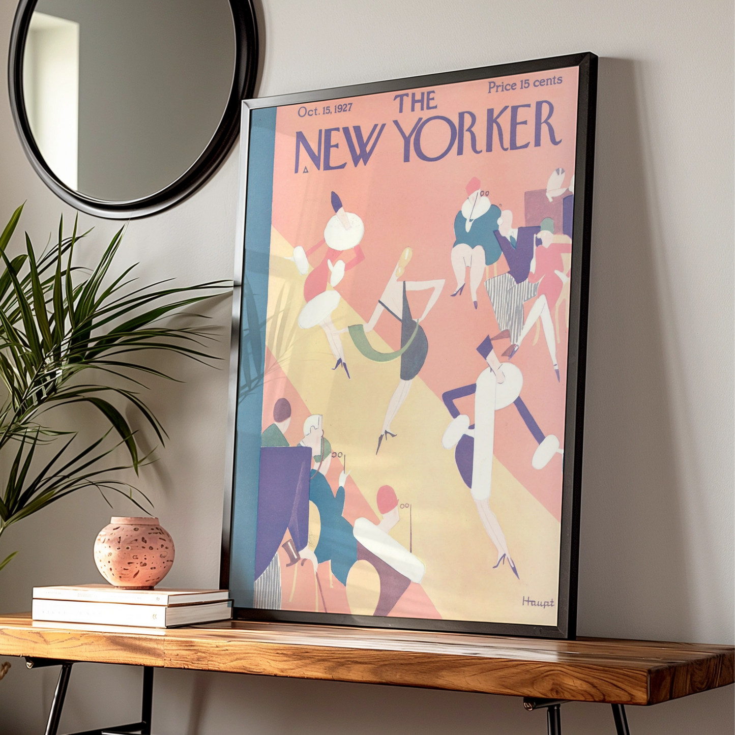 The New Yorker October 1927 Art Deco Dance Poster, Vintage Jazz Age Wall Art