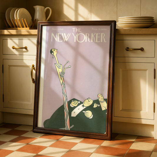 The New Yorker 1926 Art Deco Cover Poster, Vintage Jazz Age Wall Art Print