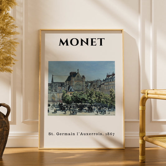 Monet St Germain l'Auxerrois Wall Art Print | Impressionist Paris Poster, Vintage French Decor – product image 1