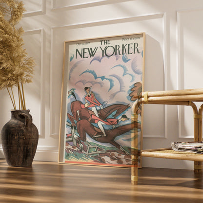 The New Yorker October 1927 Fox Hunt Cover Poster, Vintage Equestrian Wall Art