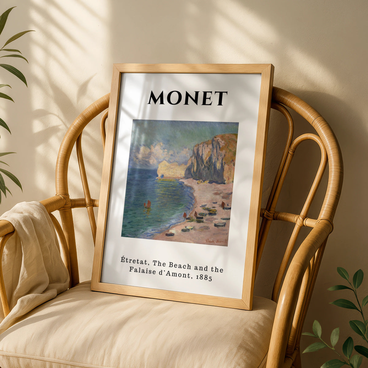Monet Etretat Beach Wall Art Print | Impressionist Coastal Poster, Living Room Decor – product image 3