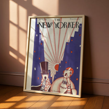 The New Yorker March 1926 Cover Poster, Art Deco Vintage Magazine Wall Art Print