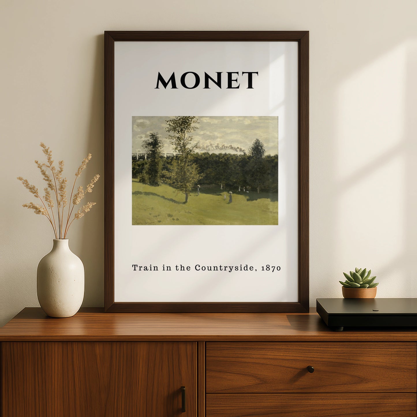 Monet Train in the Countryside 1870 Wall Art Print | Impressionist Vintage Poster – product image 2