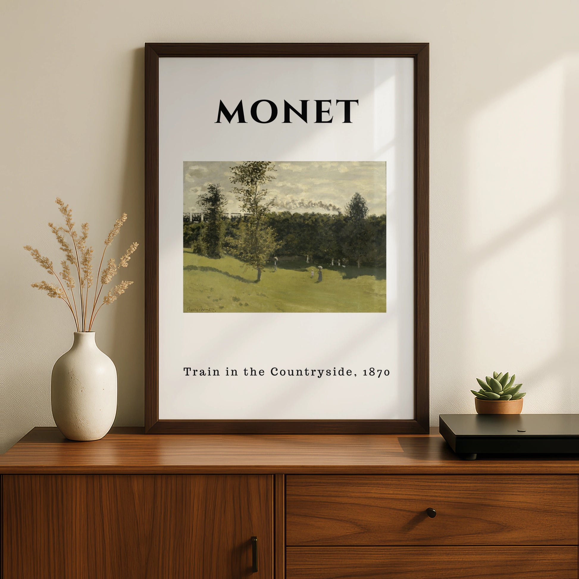 Monet Train in the Countryside 1870 Wall Art Print | Impressionist Vintage Poster – product image 2