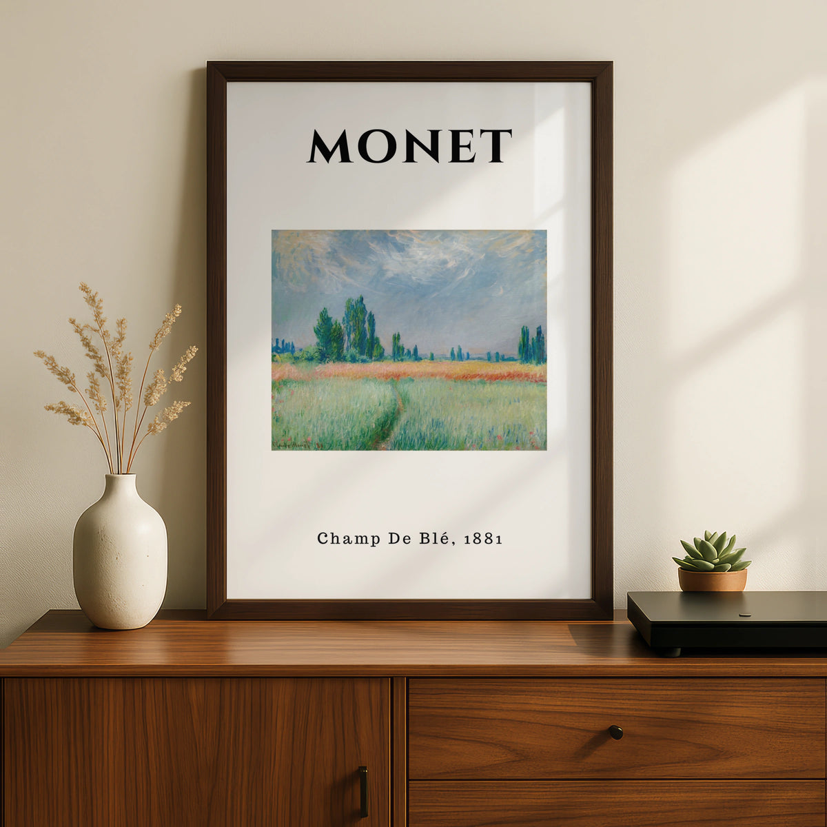 Monet Champ De Ble 1881 Wall Art Print | Impressionist Landscape Poster, Living Room – product image 2