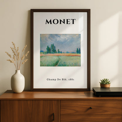 Monet Champ De Ble 1881 Wall Art Print | Impressionist Landscape Poster, Living Room – product image 2