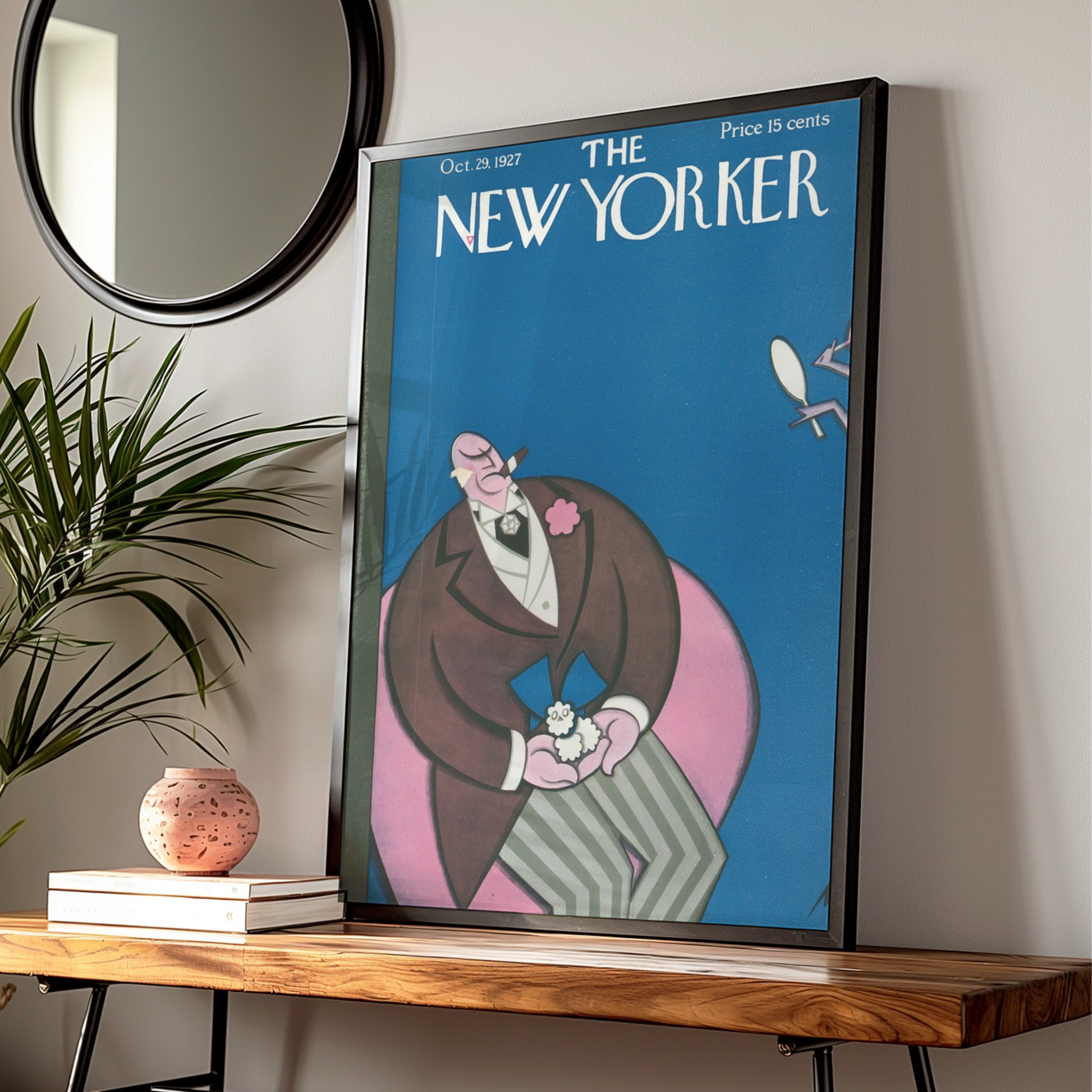 The New Yorker October 1927 Cover Poster, Vintage Art Deco Wall Art Print