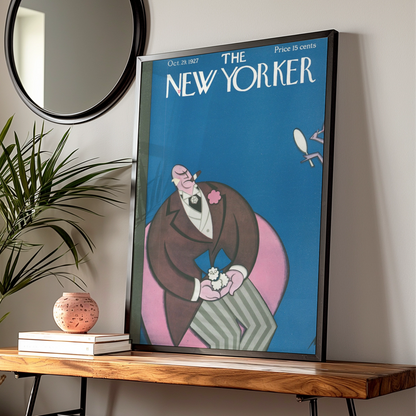 The New Yorker October 1927 Cover Poster, Vintage Art Deco Wall Art Print