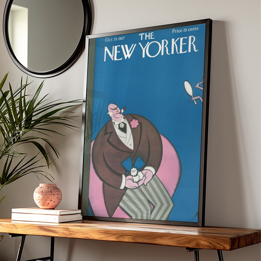 The New Yorker October 1927 Cover Poster, Vintage Art Deco Wall Art Print
