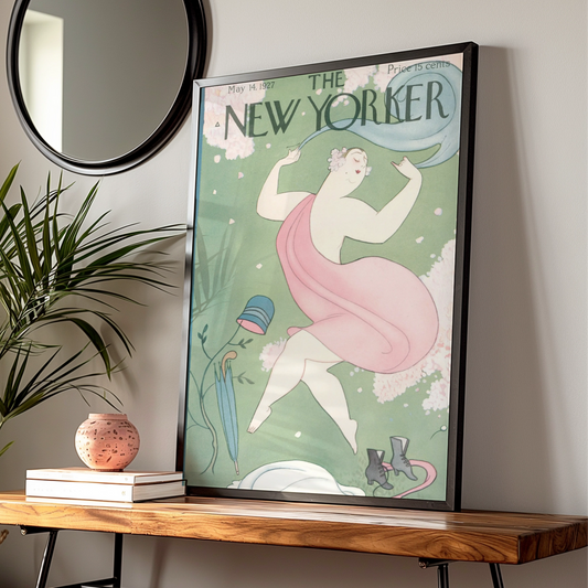 The New Yorker May 1927 Vintage Cover Poster, Art Deco Spring Wall Art Print