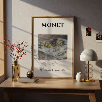 Monet Apples and Grapes 1880 Wall Art Print | Impressionist Fruit Still Life Poster – product image 5