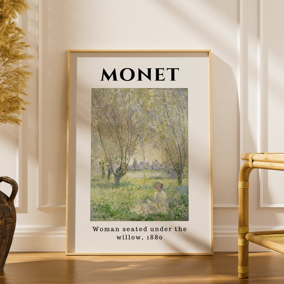 Monet Woman Seated Under the Willow 1880 Impressionist Wall Art Print Poster – product image 1