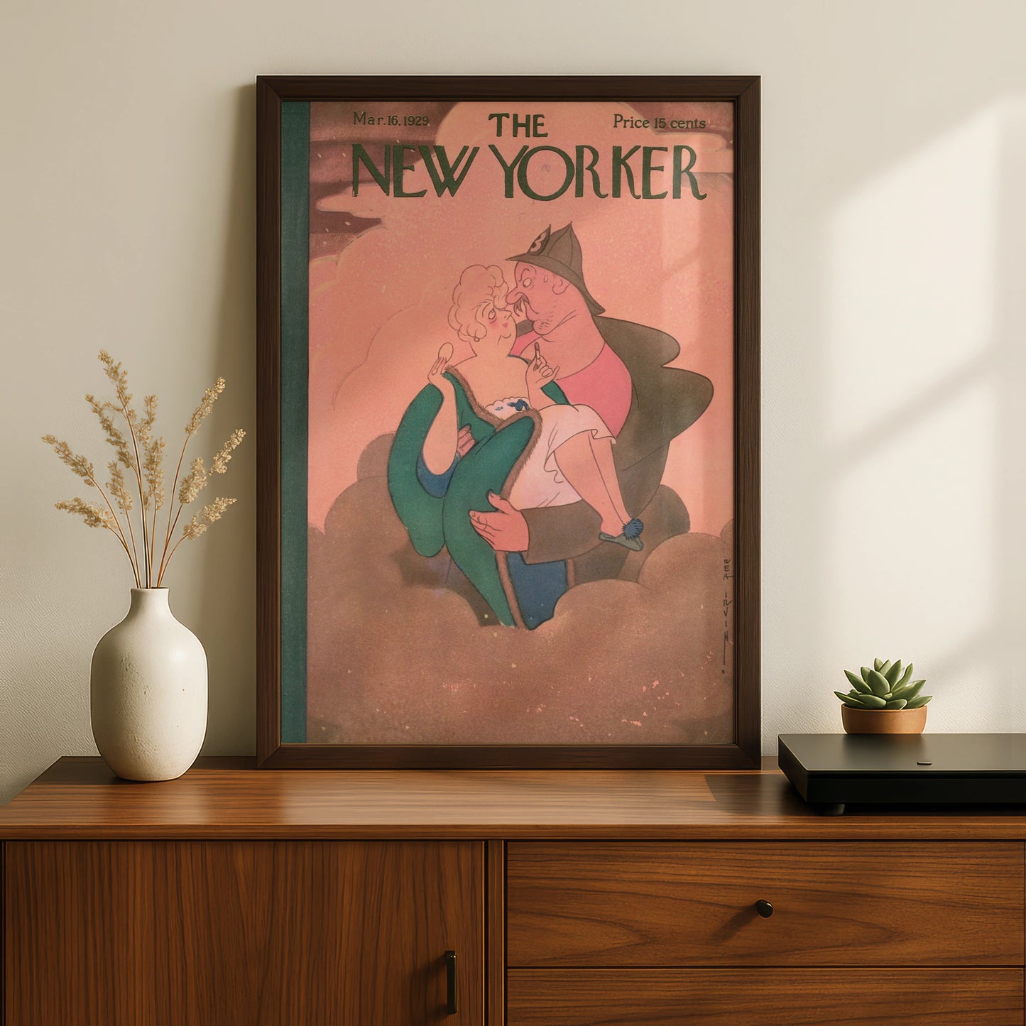 The New Yorker March 1929 Poster, Vintage Magazine Cover Art, Rea Irvin Wall Print