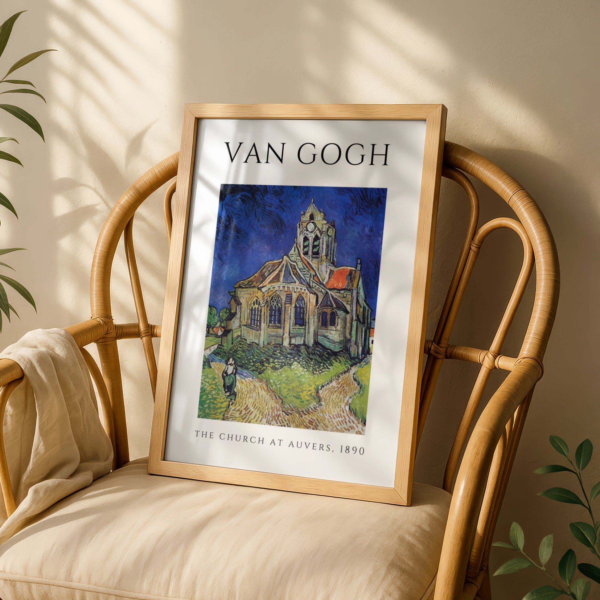 Van Gogh Church at Auvers 1890 Wall Art Print | Vintage Blue Post-Impressionist Poster – product image 3