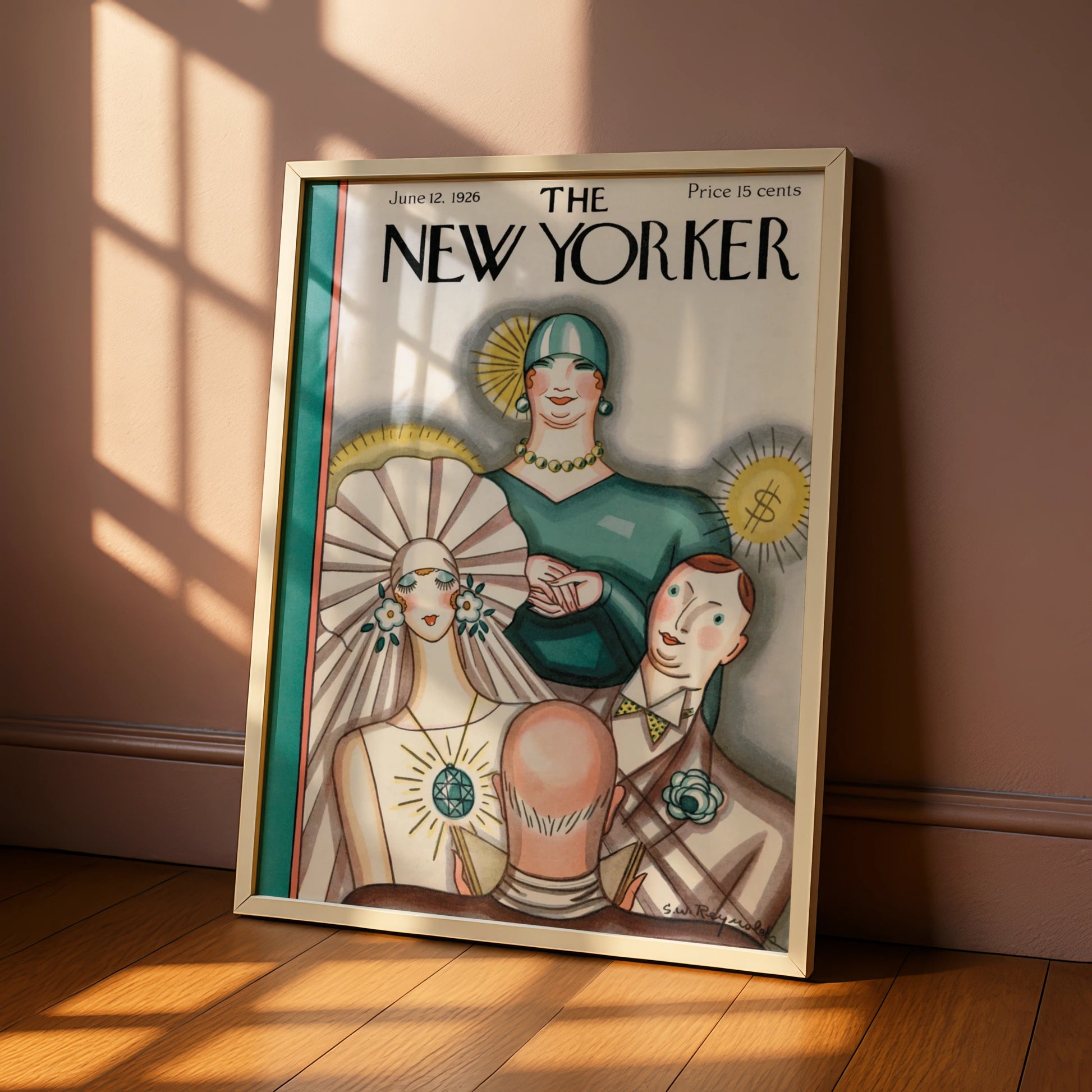 The New Yorker June 1926 Cover Art Poster, Art Deco Fashion Wall Art Print