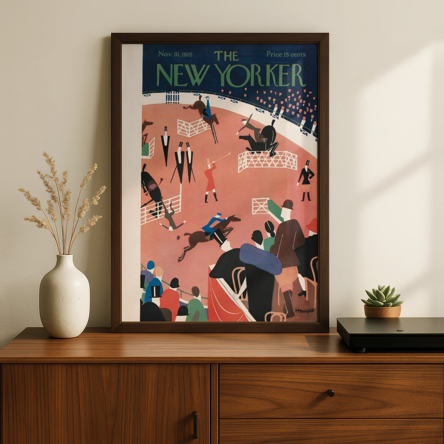 The New Yorker November 1928 Horse Show Poster, Art Deco Equestrian Wall Art Print