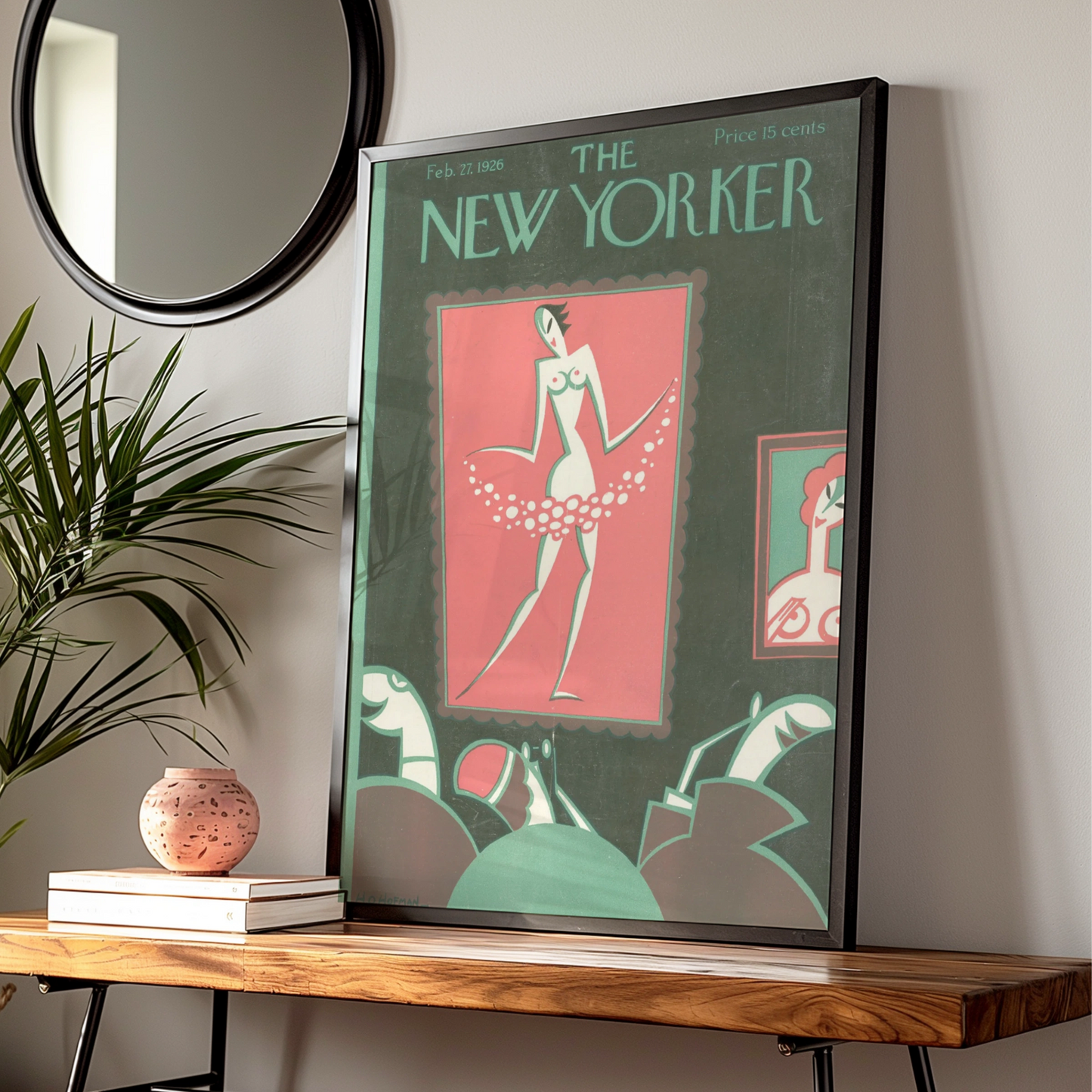 New Yorker 1926 Cover Art Poster, Art Deco Dancer, Vintage Magazine Wall Art Print