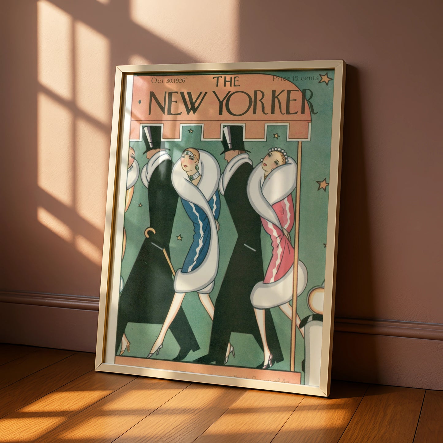 New Yorker 1926 Art Deco Cover Poster, Vintage Fashion Wall Art, 1920s Flapper Print