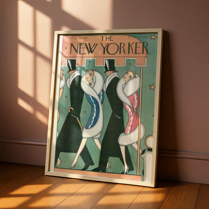 New Yorker 1926 Art Deco Cover Poster, Vintage Fashion Wall Art, 1920s Flapper Print