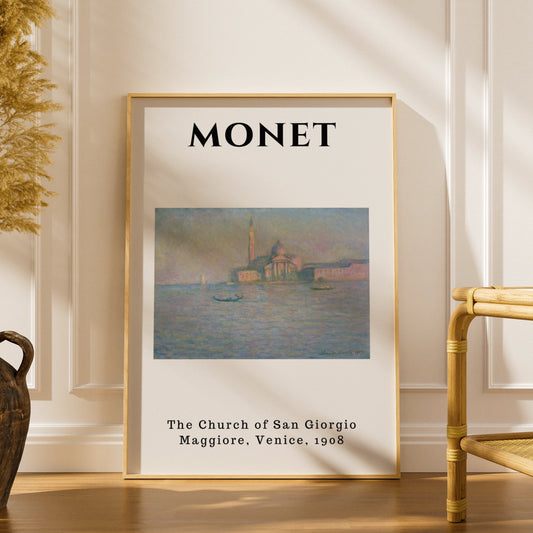 Monet Venice Wall Art Print | Impressionist Poster, Pastel Living Room Decor – product image 1