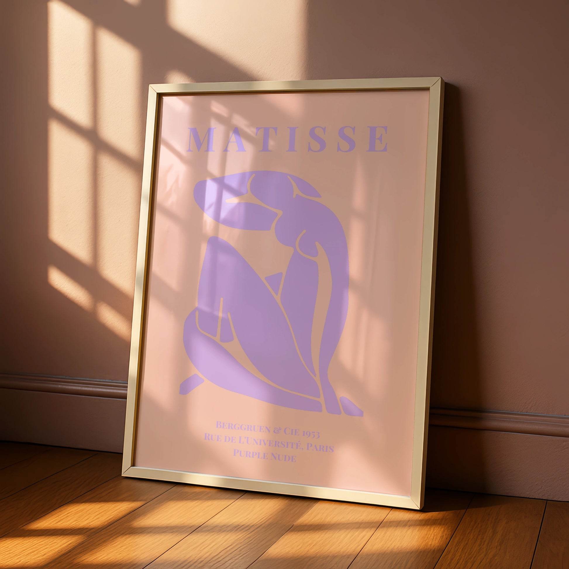 Matisse Purple Nude Poster, Maximalist Figure Wall Art, Pink Lavender Exhibition Print