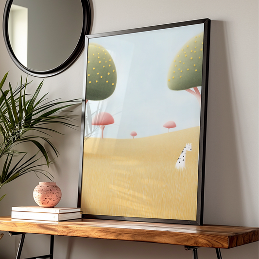 Giraffe Nursery Wall Art, Safari Baby Print, Kids Room Poster, Pastel Animal Decor