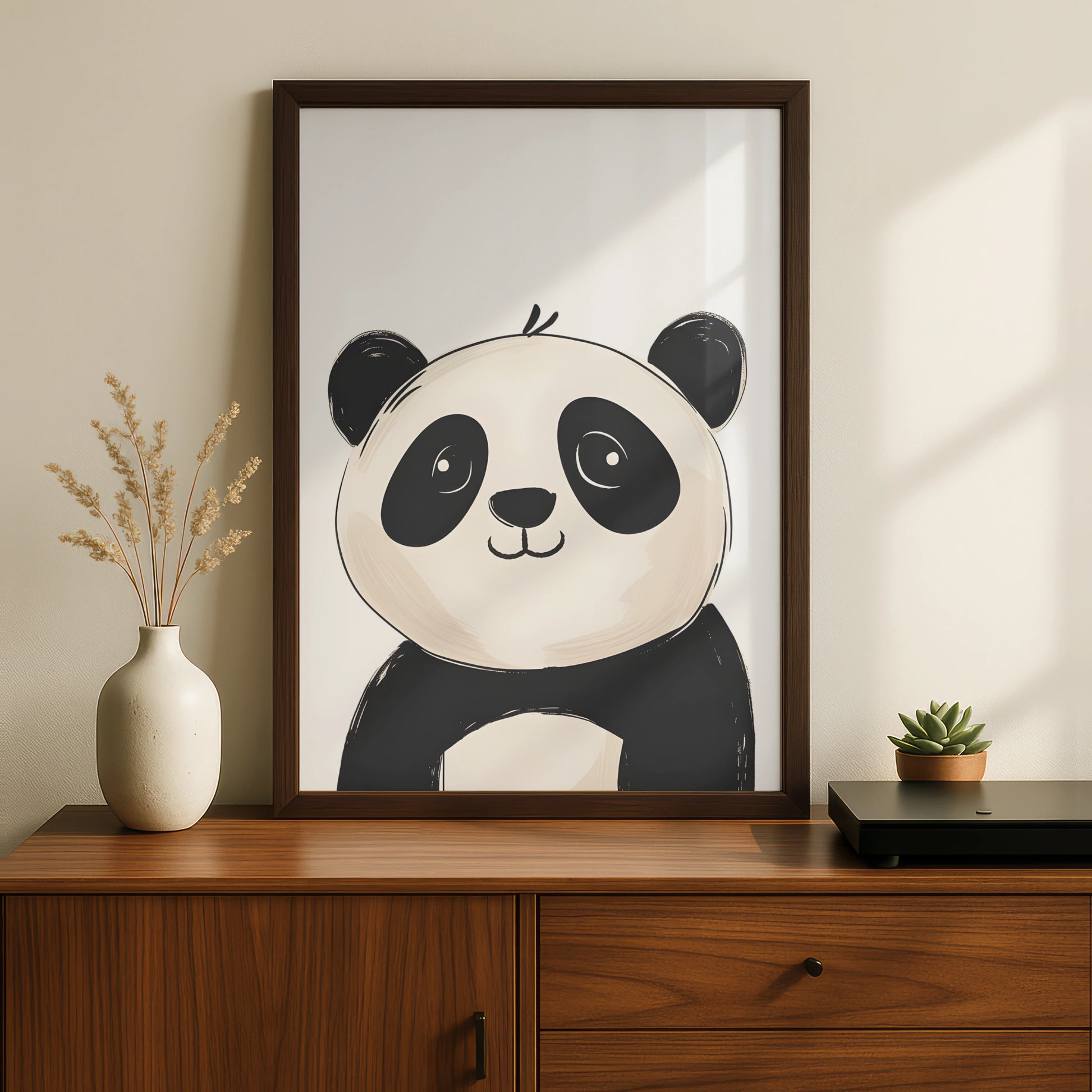 Panda Nursery Wall Art, Cute Panda Print, Baby Animal Poster, Kids Room Decor