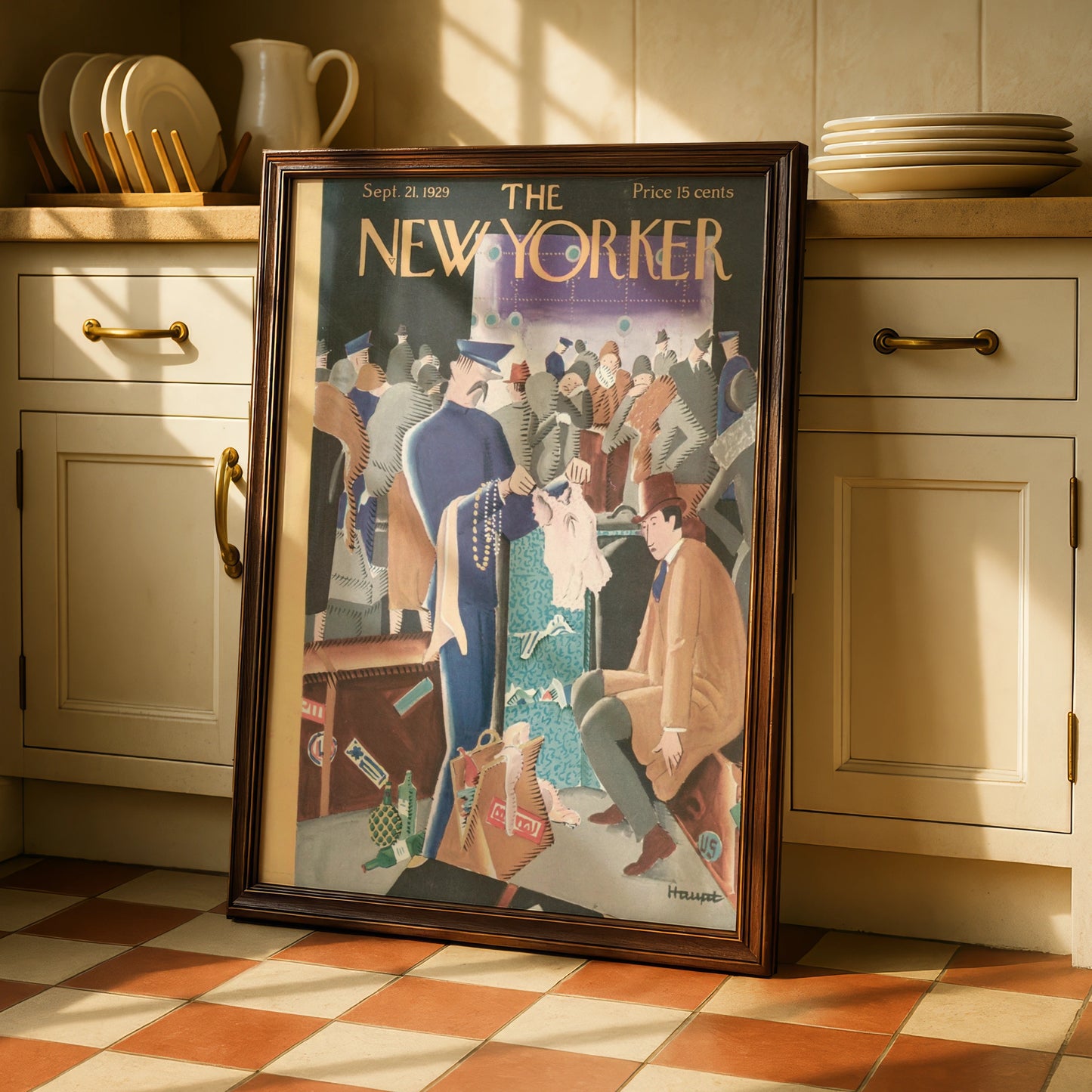 The New Yorker September 1929 Cover Poster, Vintage Art Deco Magazine Wall Art Print
