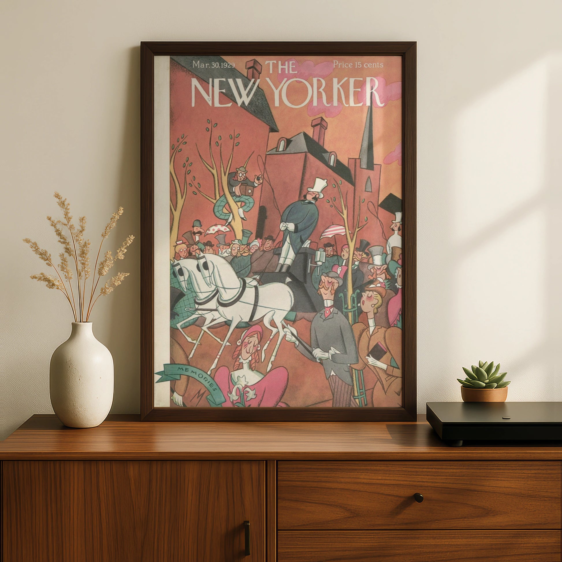 New Yorker 1929 Cover Poster, Vintage Parade Art Print, Retro Wall Art, Art Deco