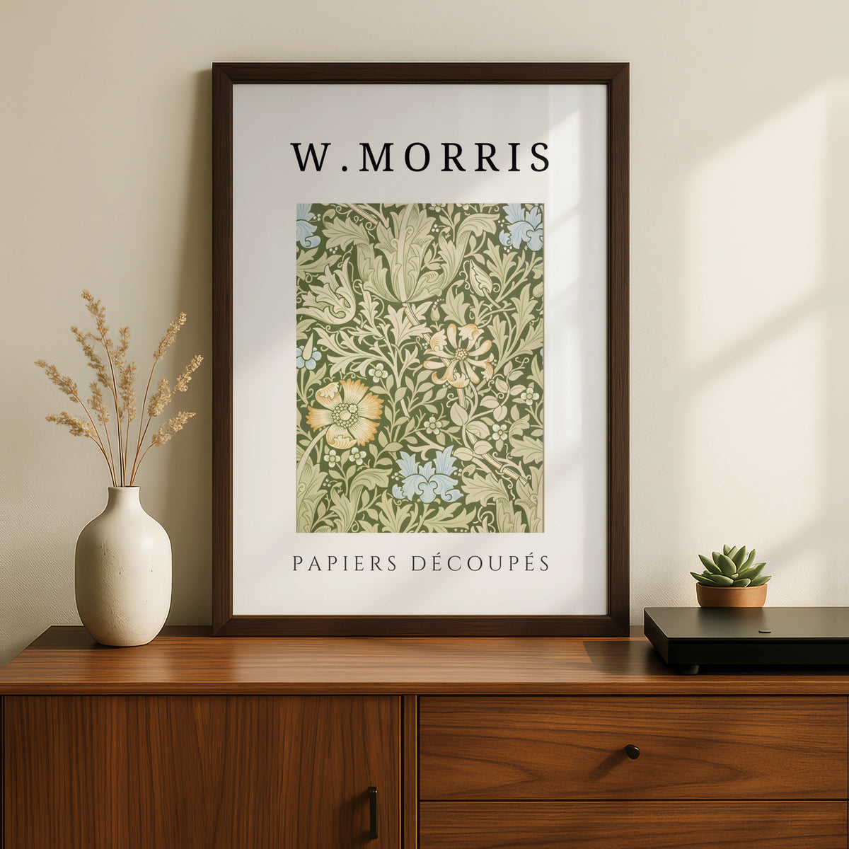 William Morris Sage Green Honeysuckle Botanical Wall Art Print, Vintage Floral Poster – product image 2
