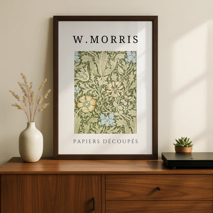 William Morris Sage Green Honeysuckle Botanical Wall Art Print, Vintage Floral Poster – product image 2