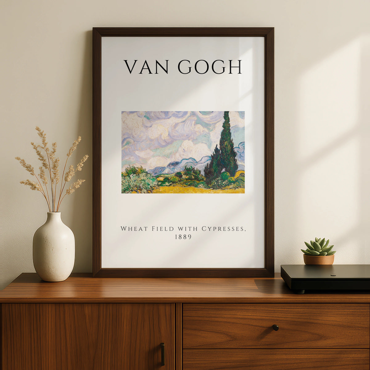 Van Gogh Wheat Field with Cypresses Wall Art Print | Vintage Landscape Poster, Living Room – product image 2