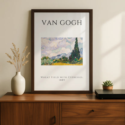Van Gogh Wheat Field with Cypresses Wall Art Print | Vintage Landscape Poster, Living Room – product image 2