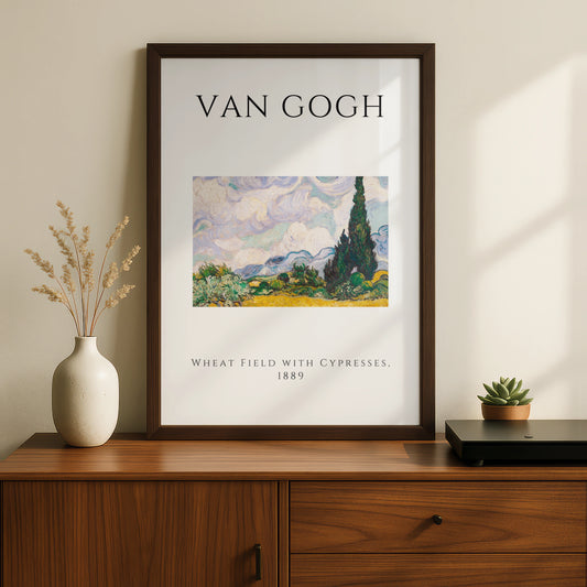 Van Gogh Wheat Field with Cypresses Wall Art Print | Vintage Landscape Poster, Living Room – product image 2