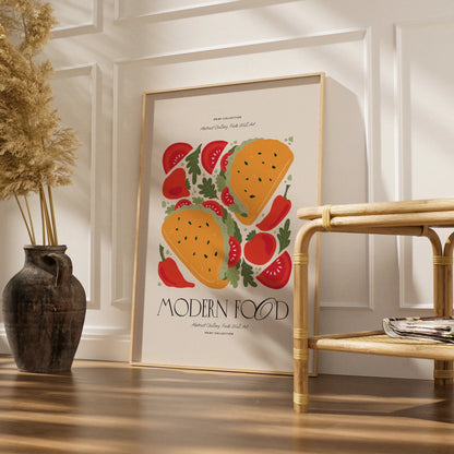 Taco Kitchen Wall Art, Modern Food Poster, Mexican Food Print, Restaurant Decor