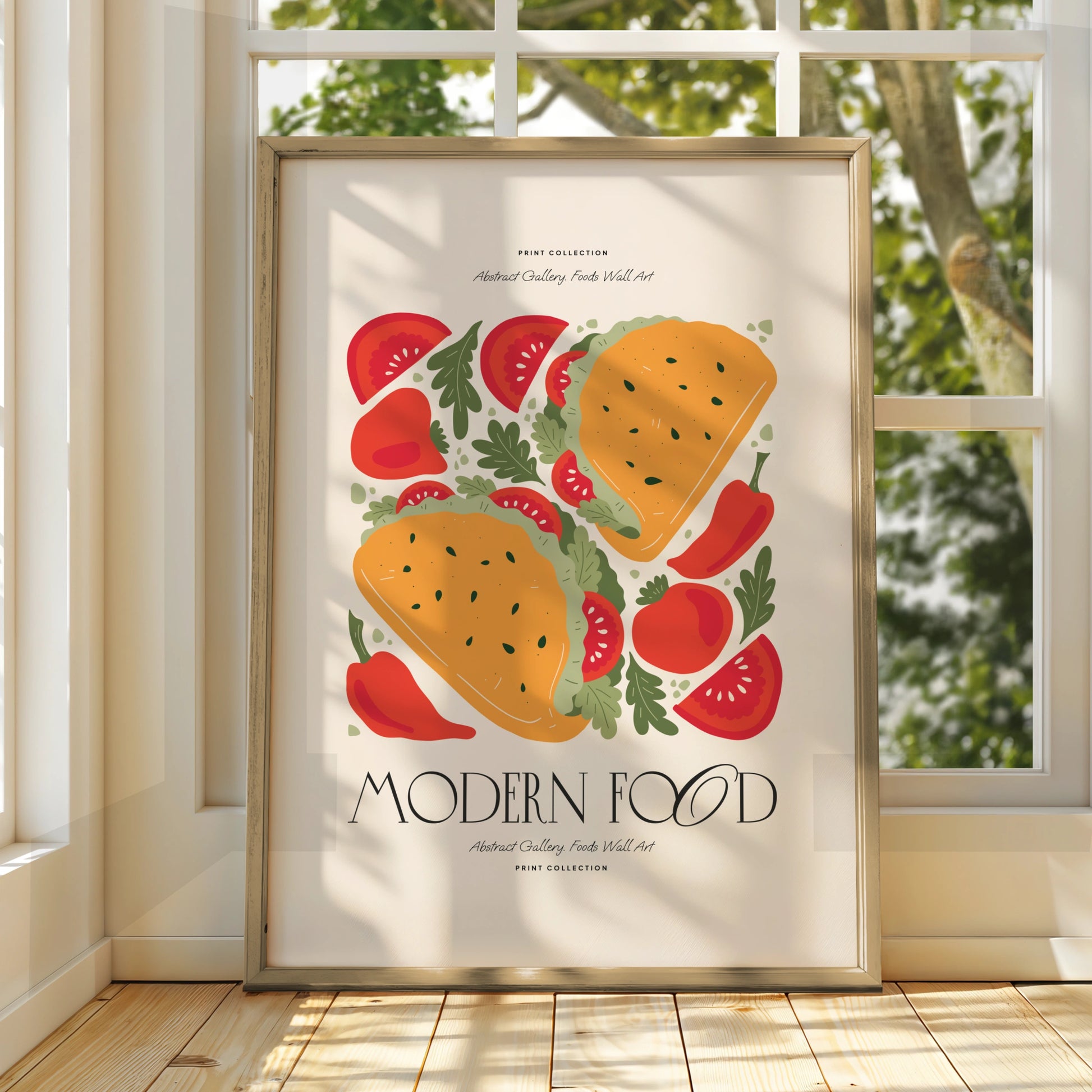 Taco Kitchen Wall Art, Modern Food Poster, Mexican Food Print, Restaurant Decor