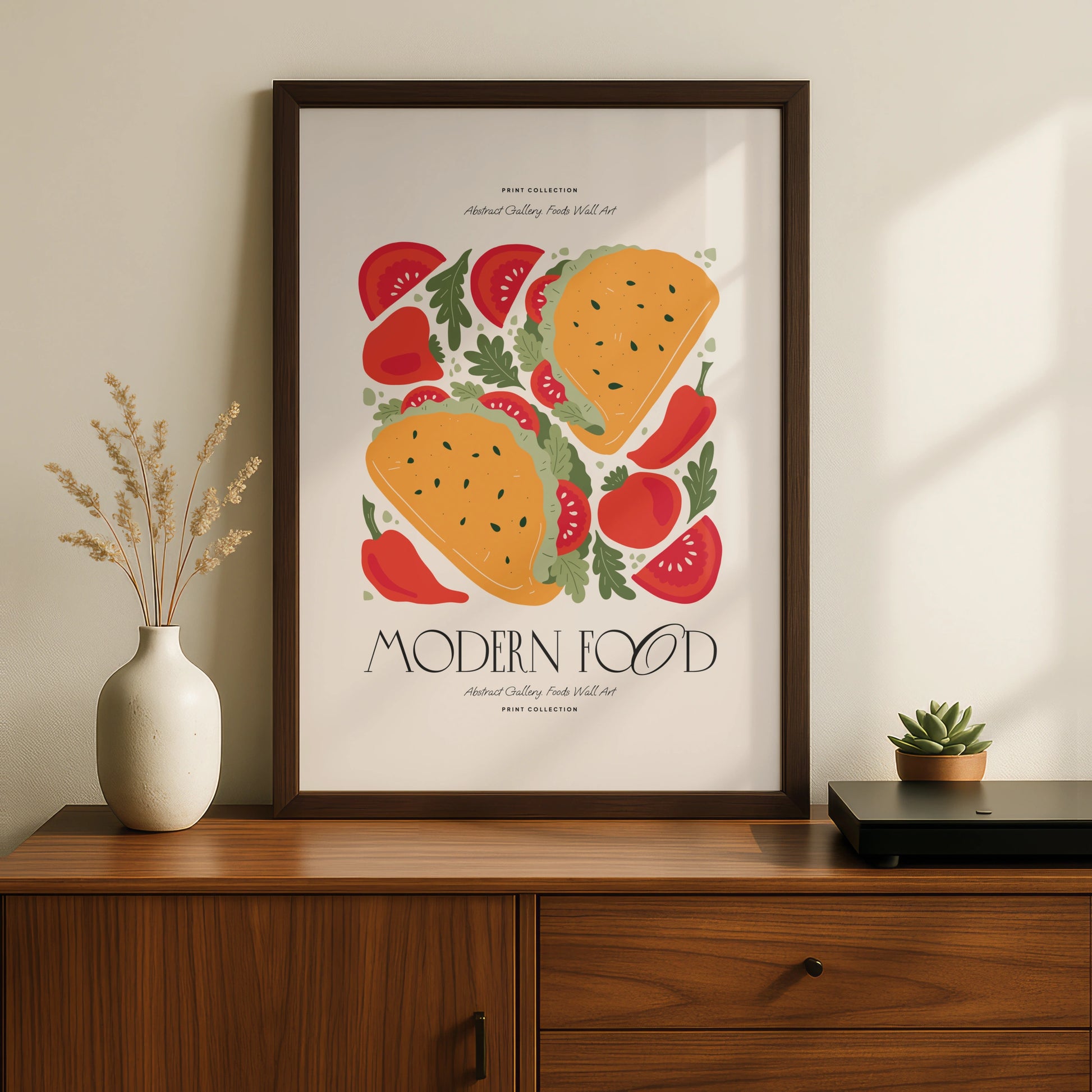Taco Kitchen Wall Art, Modern Food Poster, Mexican Food Print, Restaurant Decor
