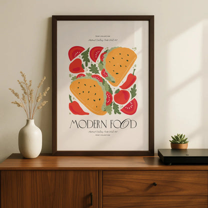 Taco Kitchen Wall Art, Modern Food Poster, Mexican Food Print, Restaurant Decor