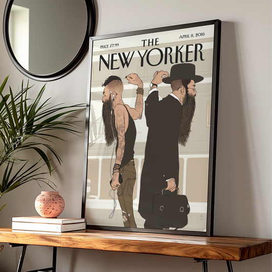 The New Yorker April 2016 Cover Poster, Subway Art, NYC Wall Art Print