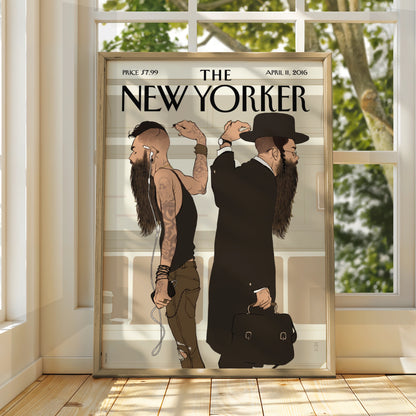 The New Yorker April 2016 Cover Poster, Subway Art, NYC Wall Art Print