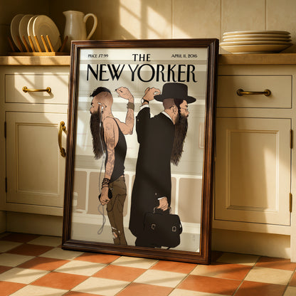 The New Yorker April 2016 Cover Poster, Subway Art, NYC Wall Art Print