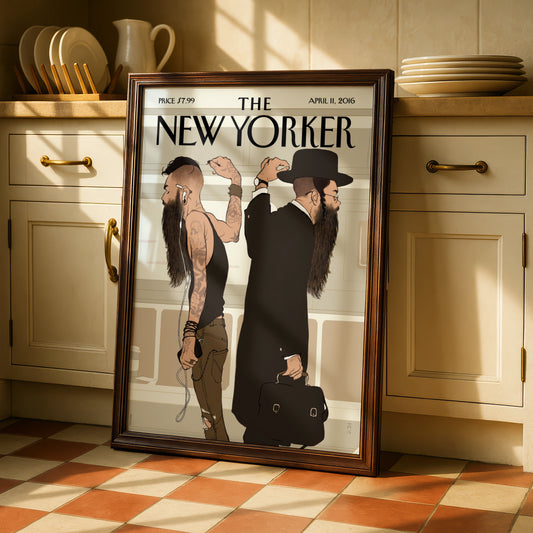 The New Yorker April 2016 Cover Poster, Subway Art, NYC Wall Art Print
